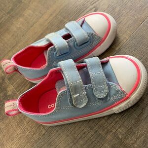 Converse Easy On Chuck Taylor Allstars Pink and Blue Toddler Sneakers size 7